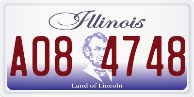 IL license plate A084748
