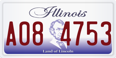 IL license plate A084753