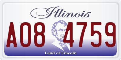 IL license plate A084759