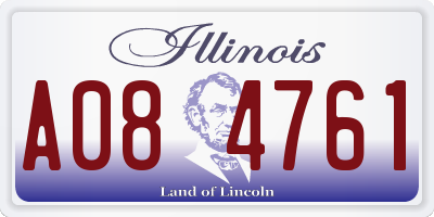 IL license plate A084761