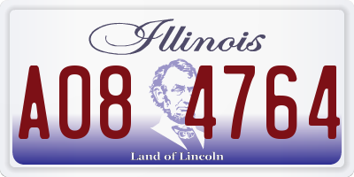 IL license plate A084764