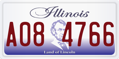 IL license plate A084766
