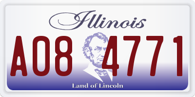IL license plate A084771
