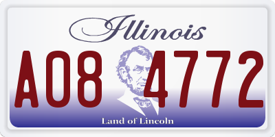IL license plate A084772