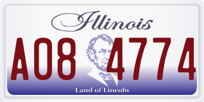 IL license plate A084774