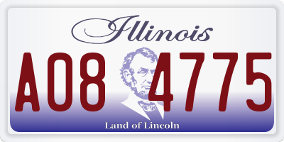IL license plate A084775