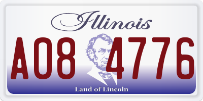 IL license plate A084776