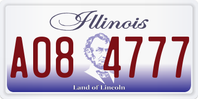 IL license plate A084777