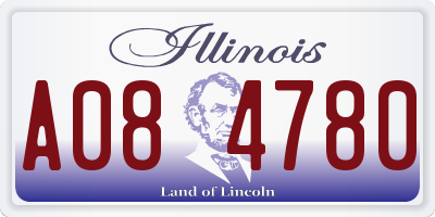IL license plate A084780