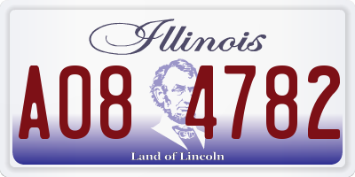 IL license plate A084782