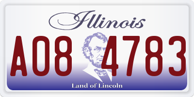 IL license plate A084783