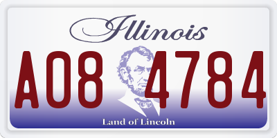 IL license plate A084784