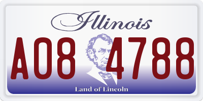 IL license plate A084788