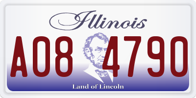 IL license plate A084790