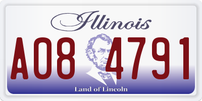 IL license plate A084791