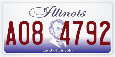 IL license plate A084792