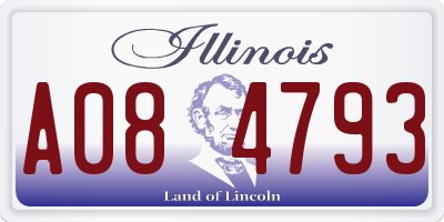 IL license plate A084793