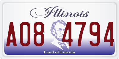 IL license plate A084794