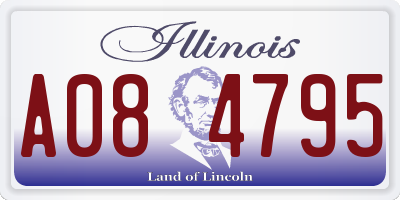 IL license plate A084795