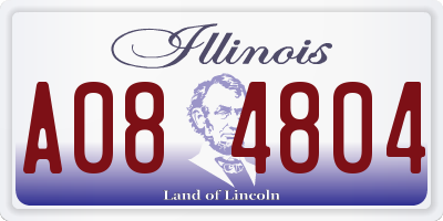 IL license plate A084804