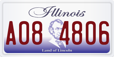 IL license plate A084806