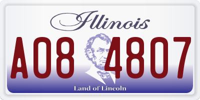 IL license plate A084807