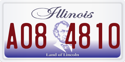 IL license plate A084810