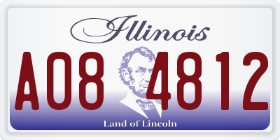 IL license plate A084812