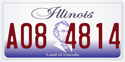 IL license plate A084814