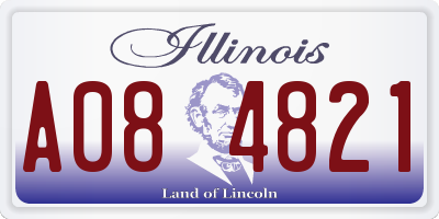 IL license plate A084821