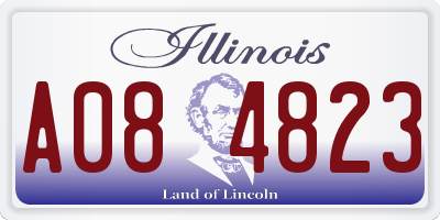 IL license plate A084823