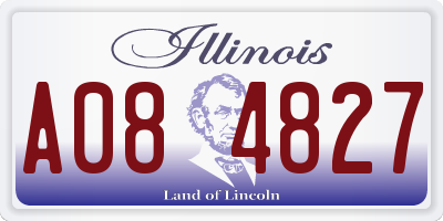 IL license plate A084827