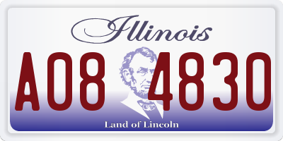 IL license plate A084830
