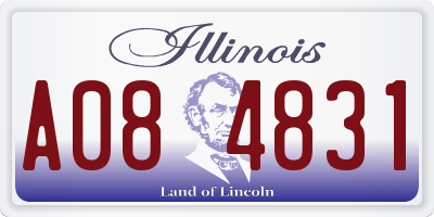 IL license plate A084831