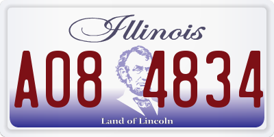 IL license plate A084834