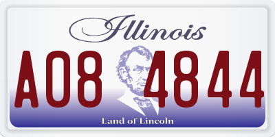 IL license plate A084844