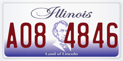 IL license plate A084846