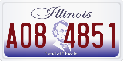 IL license plate A084851
