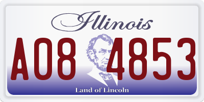 IL license plate A084853
