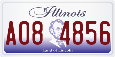 IL license plate A084856