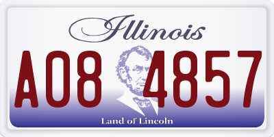 IL license plate A084857