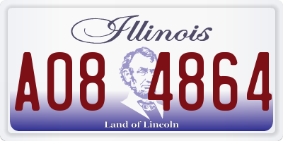 IL license plate A084864