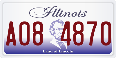 IL license plate A084870