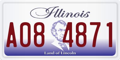 IL license plate A084871