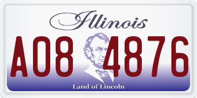 IL license plate A084876