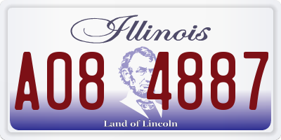 IL license plate A084887