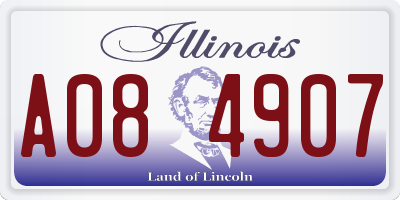 IL license plate A084907