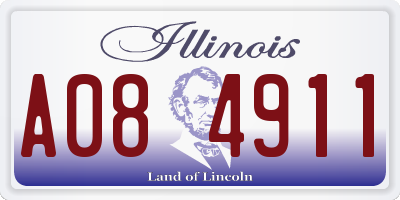 IL license plate A084911