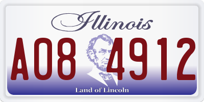 IL license plate A084912