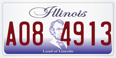 IL license plate A084913